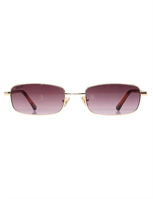 Vibes Town Sunglasses in Gold Smoke