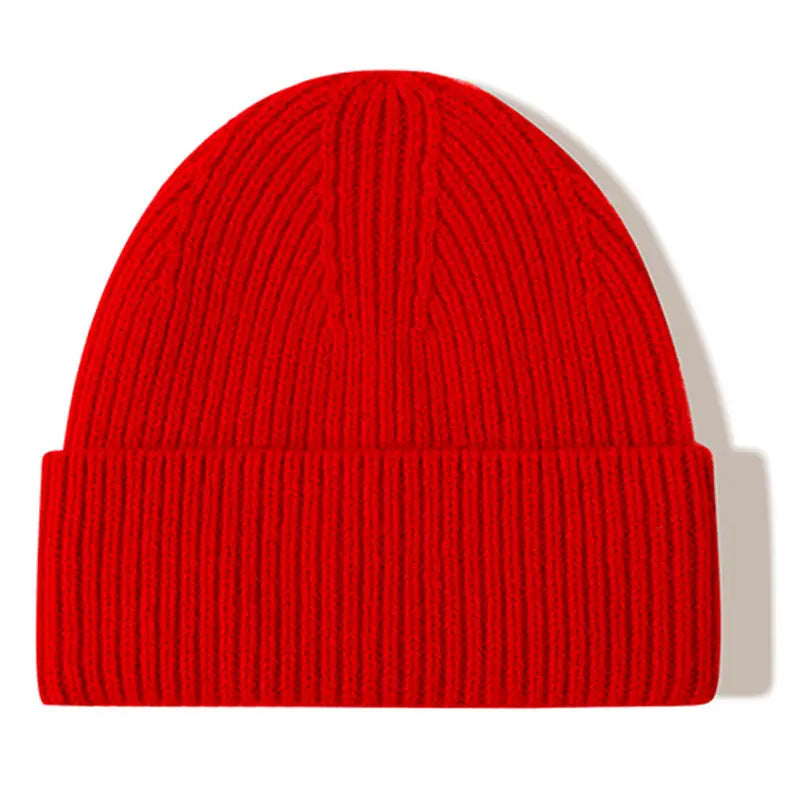 Merino Wool Every Day Beanie in Red