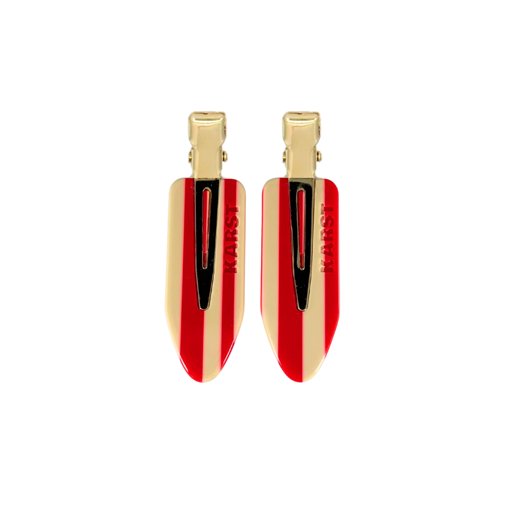 The Creaseless Clips in Peppermint Stripe