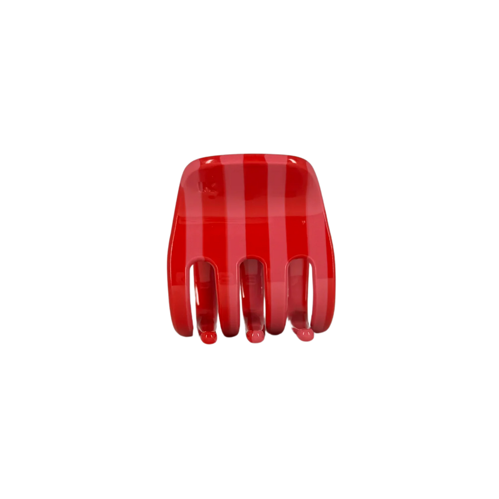 Small Claw Hair Clip in Candy Cane Stripe