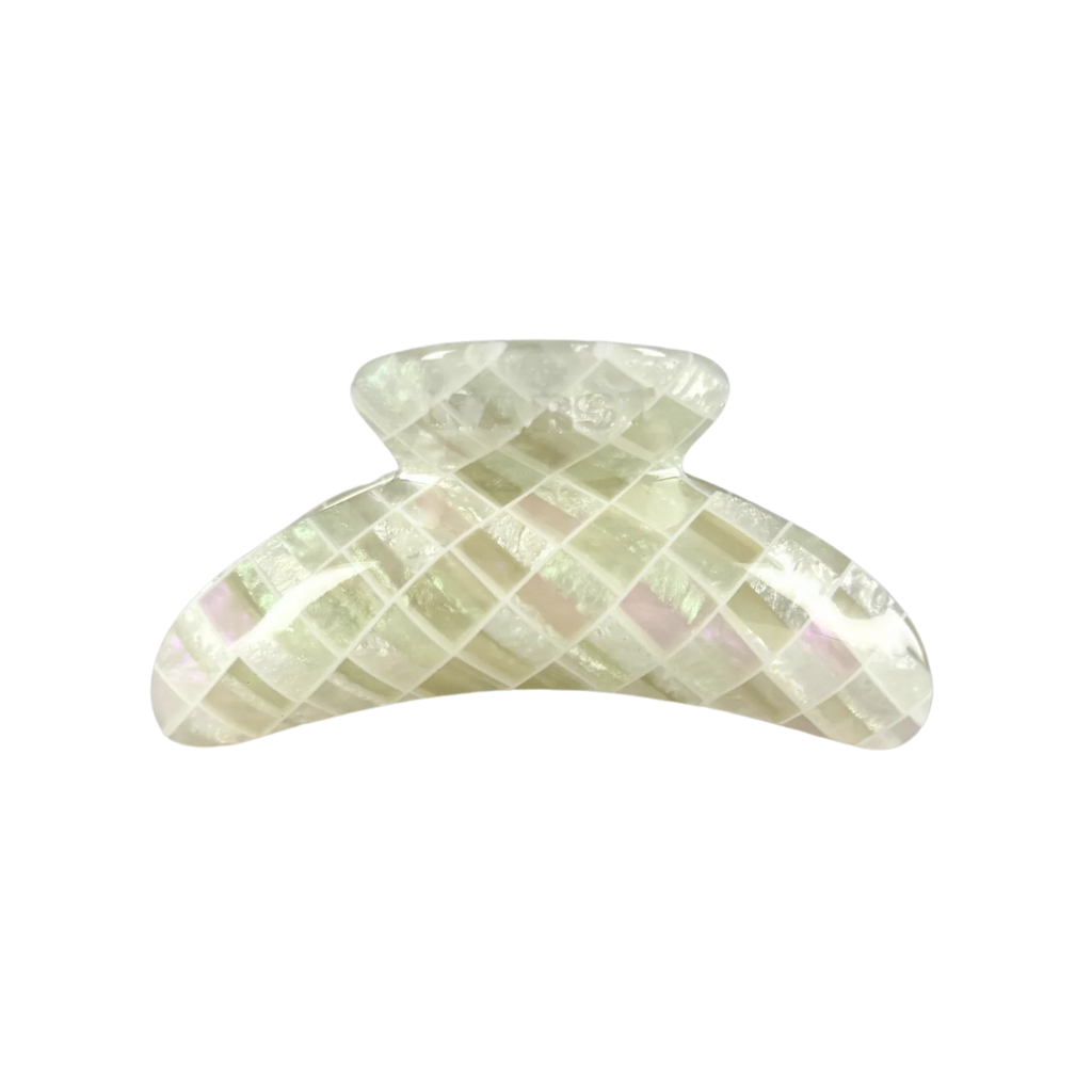 Superclip Claw Hair Clip in Starlight Checker