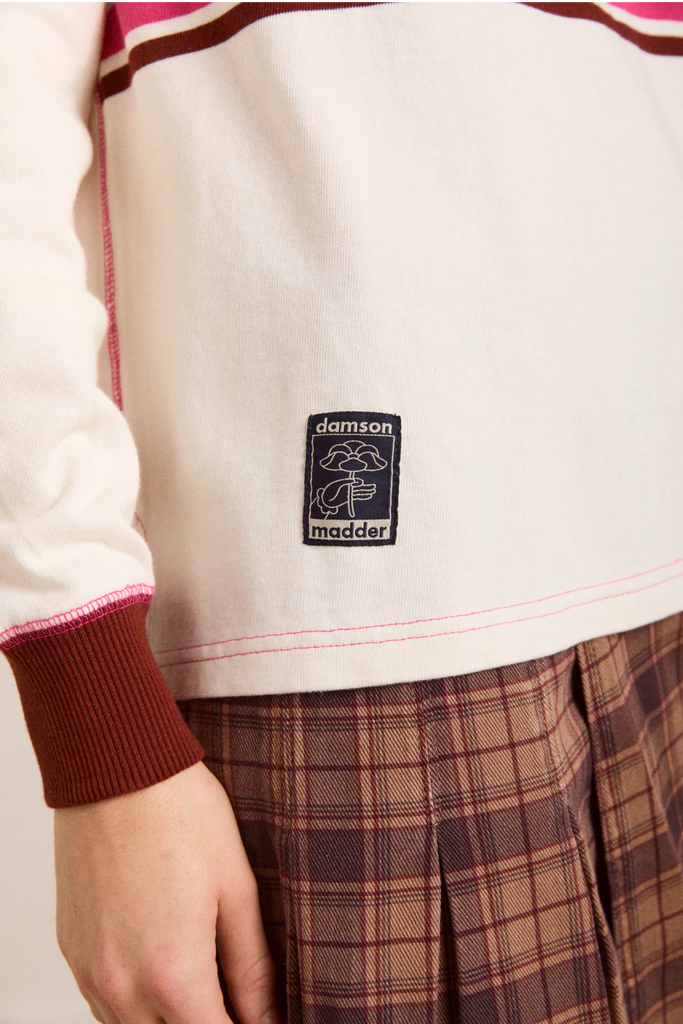 Olina Placement Stripe Rugby - Ecru