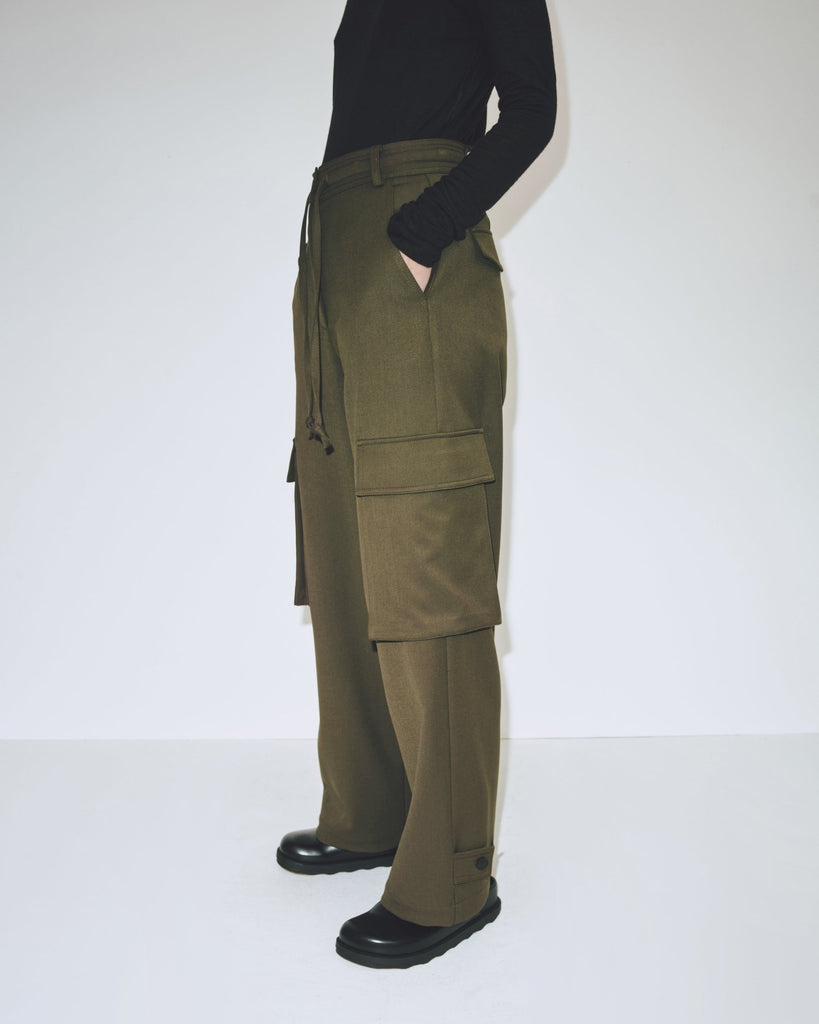 Wide Leg Cargo Pants in Olive