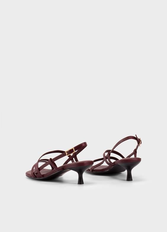Jonna Sandals in Dark Red