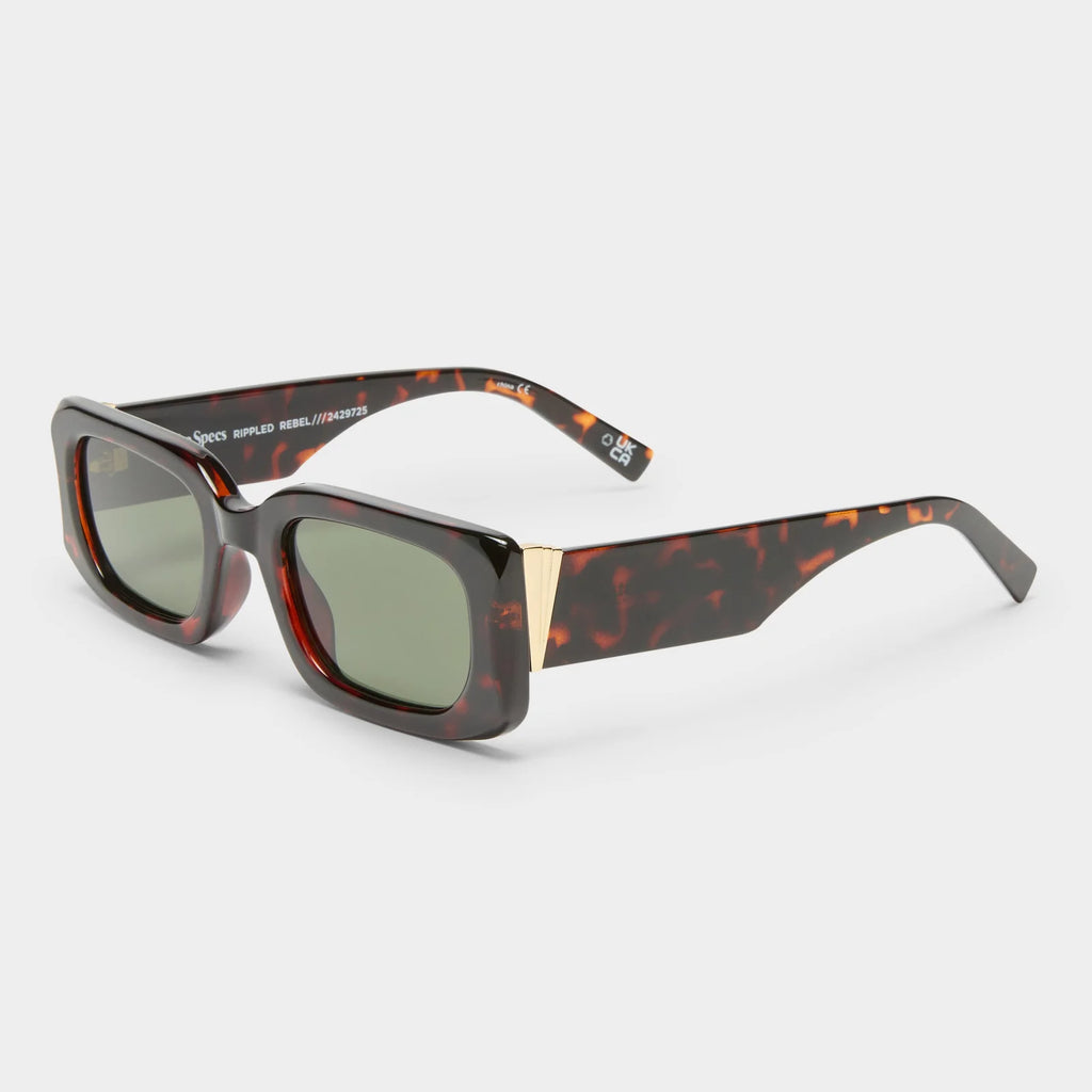 RIPPLED REBEL SUNGLASSES IN TORTOISE KHAKI