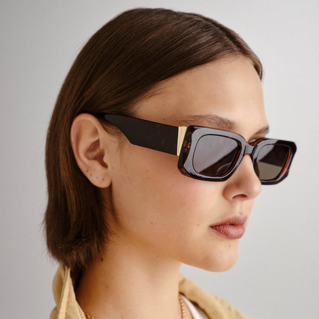 RIPPLED REBEL SUNGLASSES IN TORTOISE KHAKI