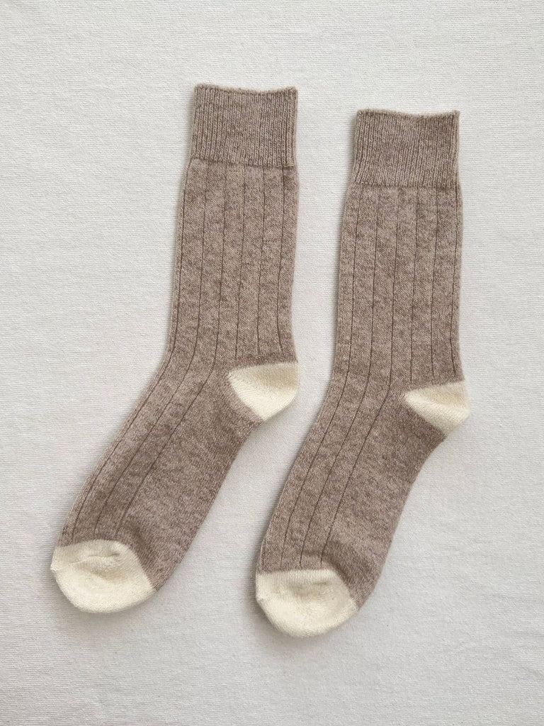 Classic Cashmere Socks in Fawn