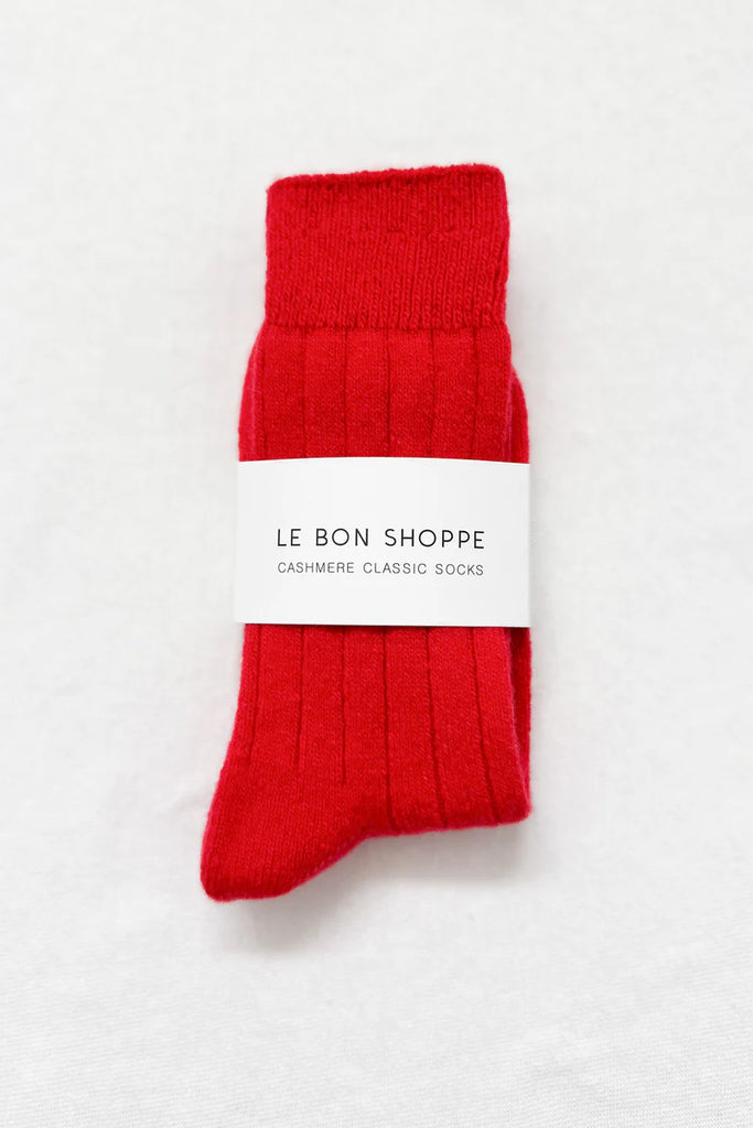 Classic Cashmere Socks in Red