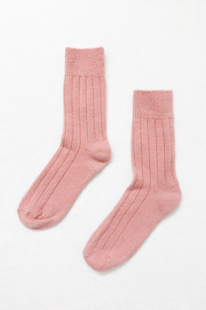 Classic Cashmere Socks in Rose Petal