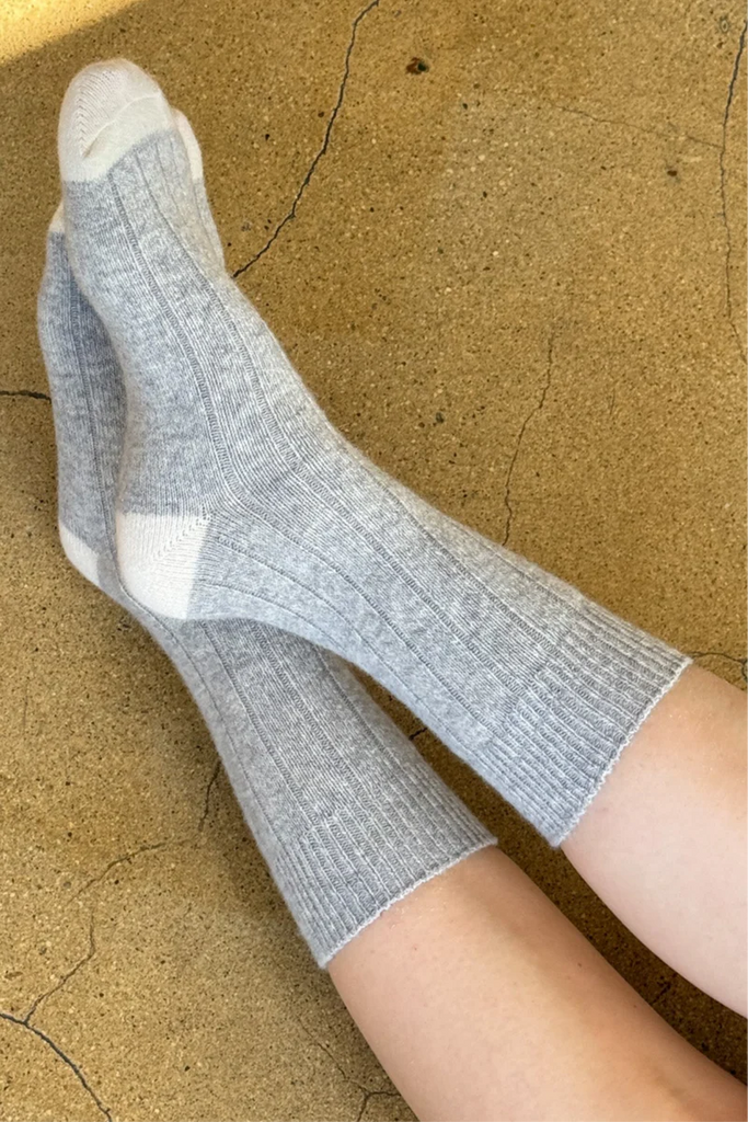 Classic Cashmere Socks in Grey Melange