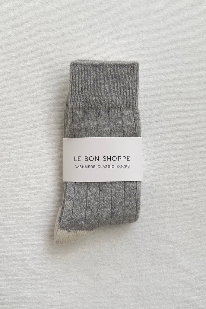 Classic Cashmere Socks in Grey Melange