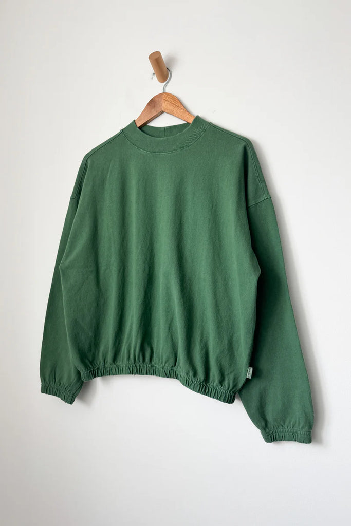 Daisy Long Sleeve Top in Basil Green