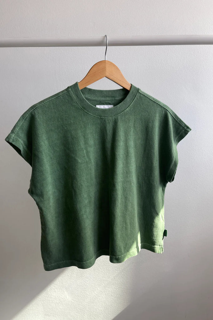 Jeanne Tee in Basil Green