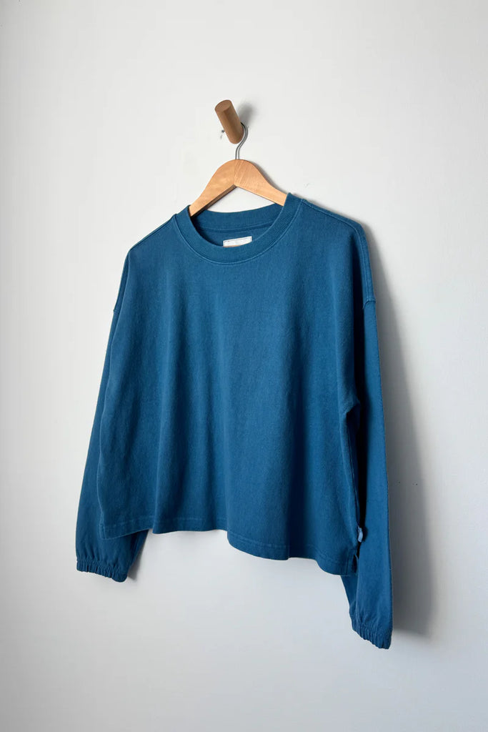 Naturelle Long Sleeve Tee in Ocean Blue