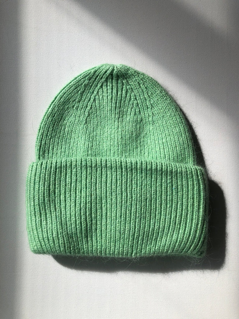 Royal Angora Beanie in Match Green