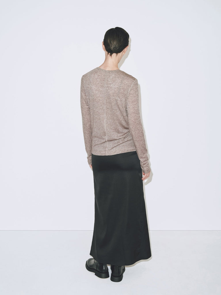 Tencel Long Sleeve in Heather Brown