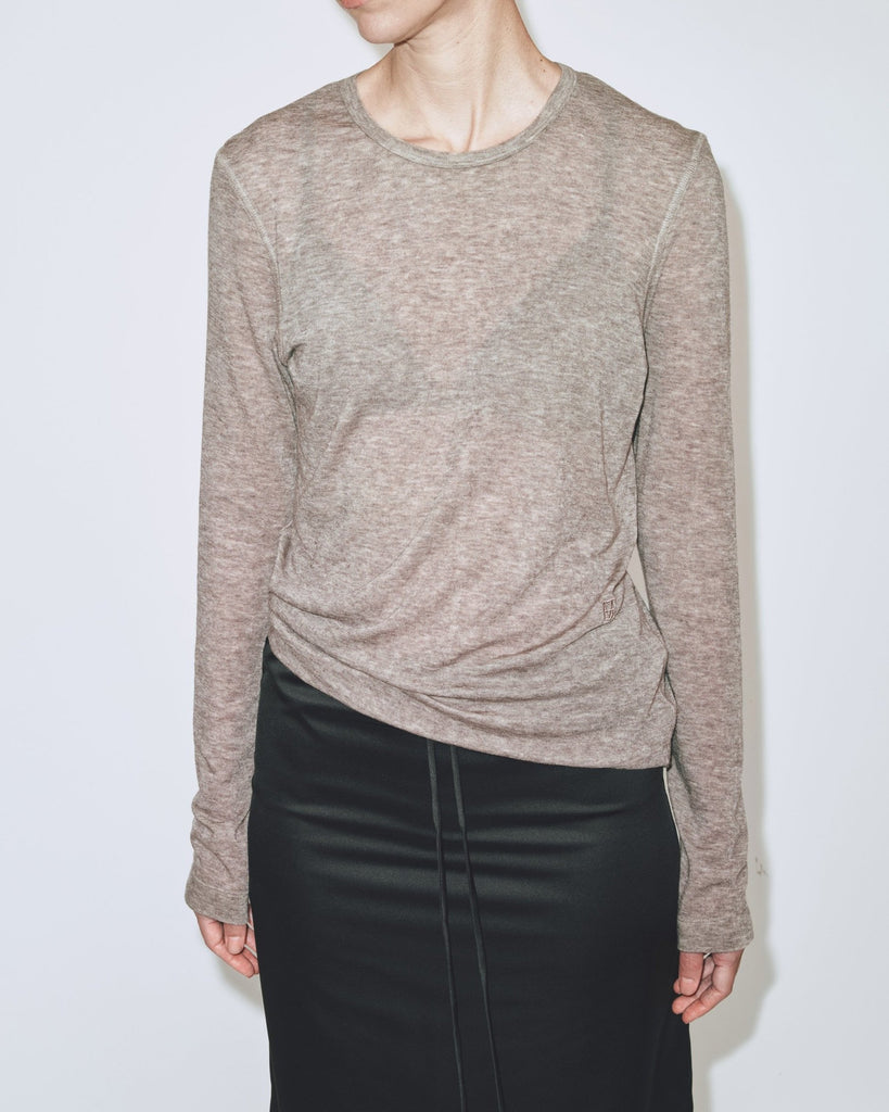 Tencel Long Sleeve in Heather Brown