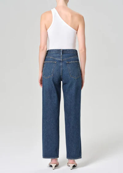 AGOLDE V Waist Baggy Jeans in Nexus Blue