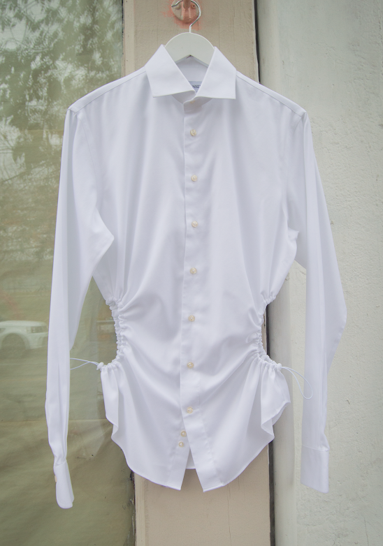 Bungee Shirt in Solid White M