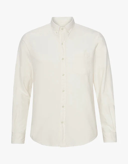 Oversized Organic Button Down in Ivory White