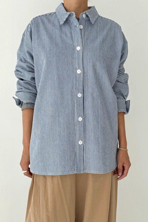 Owen Shirt in Blue Stripe