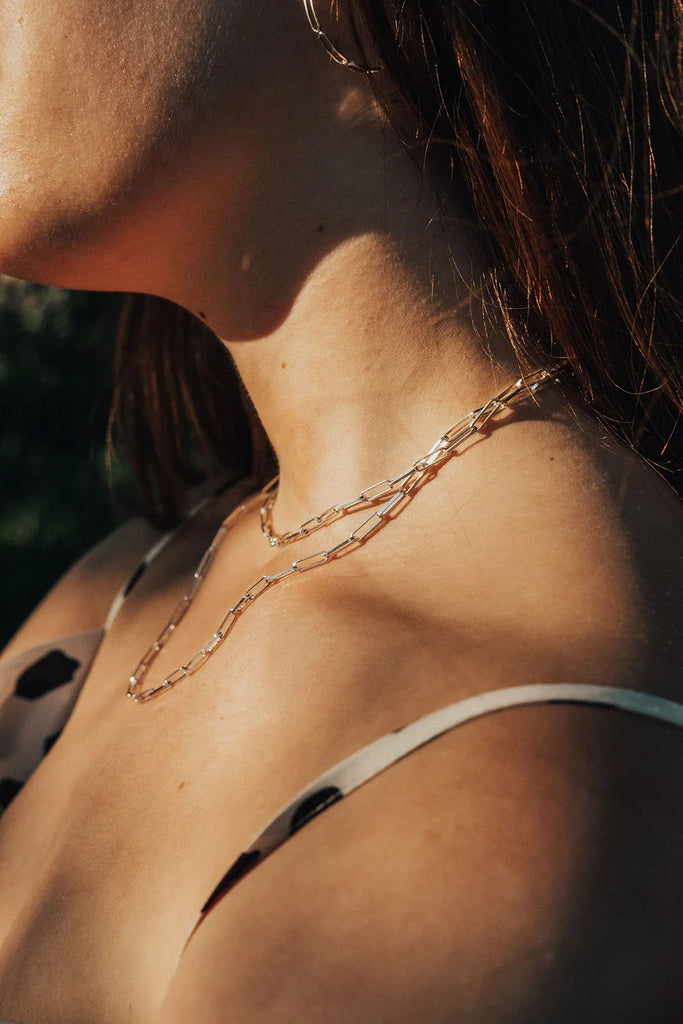 Paper Clip Chain in Silver