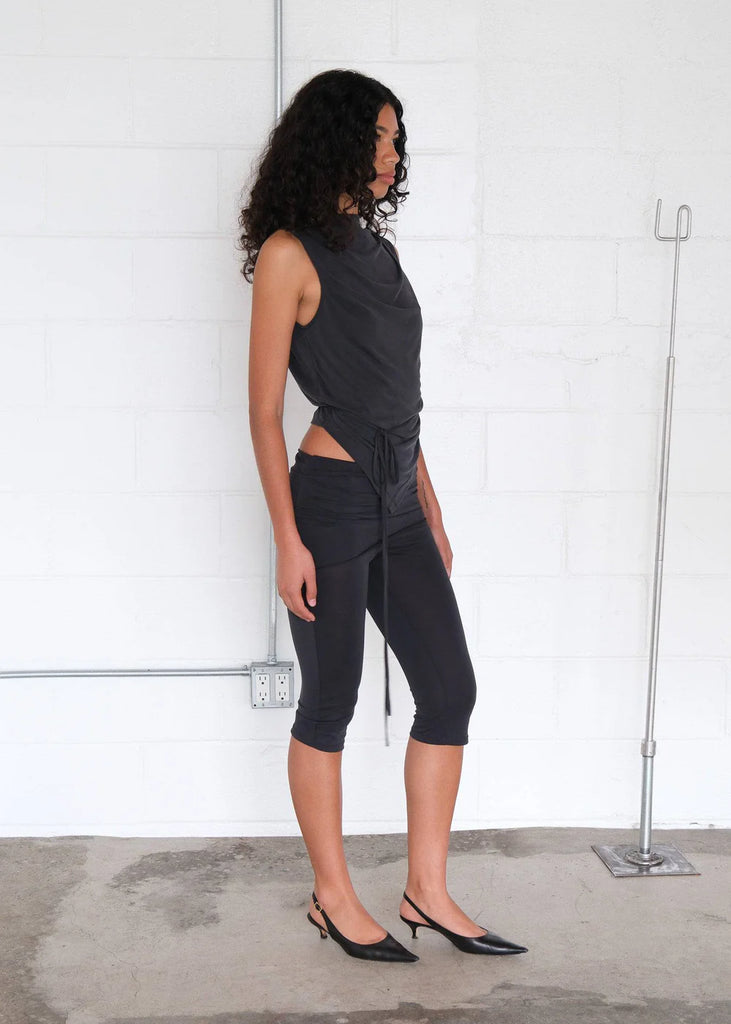 Portia Tie Top in Onyx