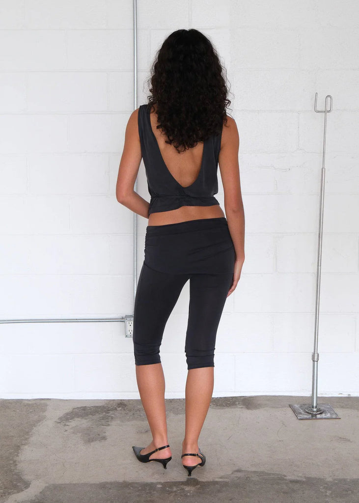 Portia Tie Top in Onyx