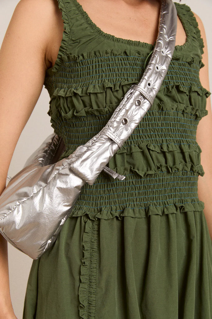 Puffy Saz Bag in Silver