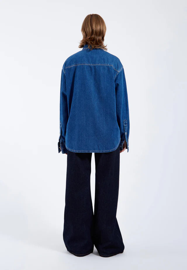 Ray Denim Shirt in Mid Retro