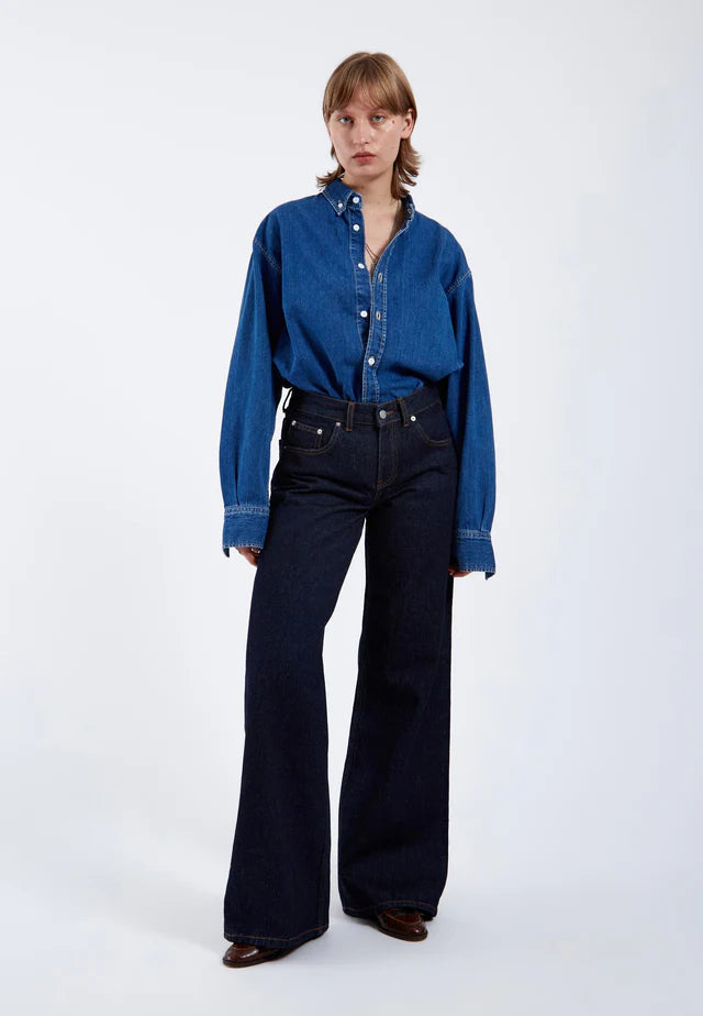 Ray Denim Shirt in Mid Retro