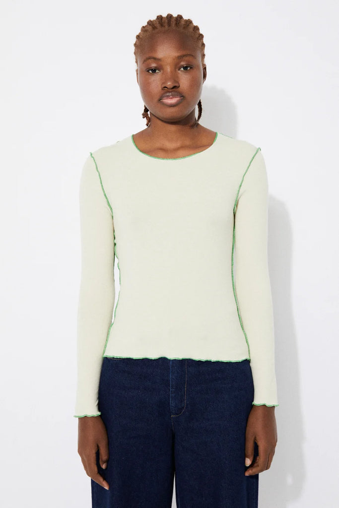 Abell Top in Cream and Green