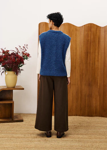 Shiba Cardigan in Bleu Marine