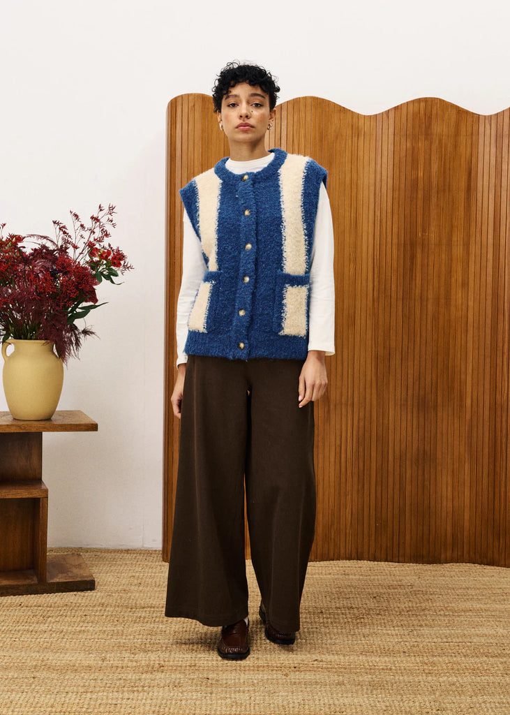 Shiba Cardigan in Bleu Marine