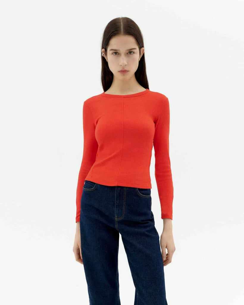 Susan Top in Fiery Red