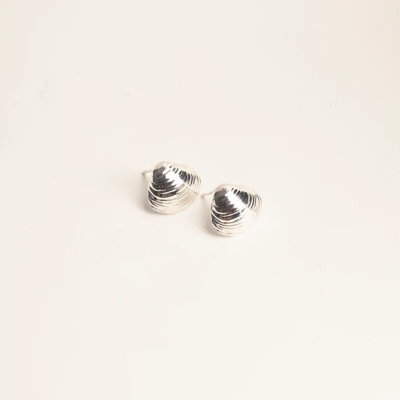 Shell Studs in Silver