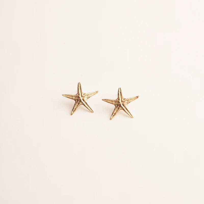 Starfish Studs in Gold Vermeil