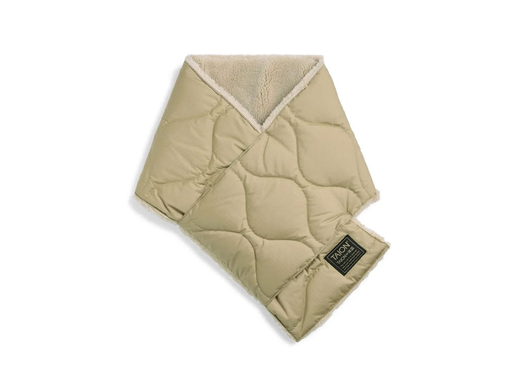 Reversible Down Scarf in Coyote and Beige