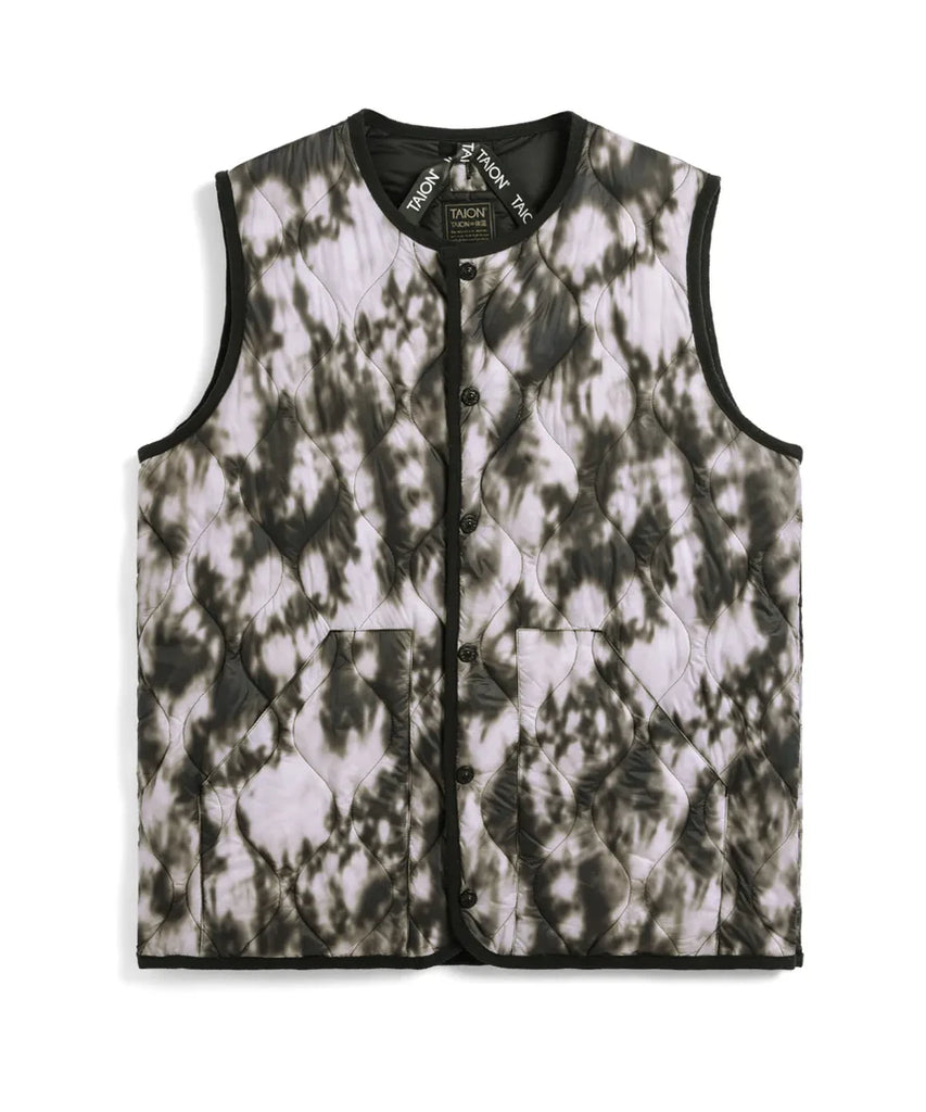 Soft Shell Down Vest in Winter Tyedye