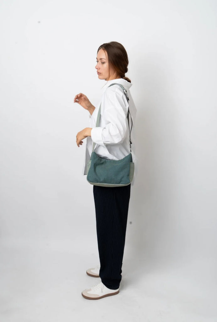 Tracy Denim Bag in Teal Tones