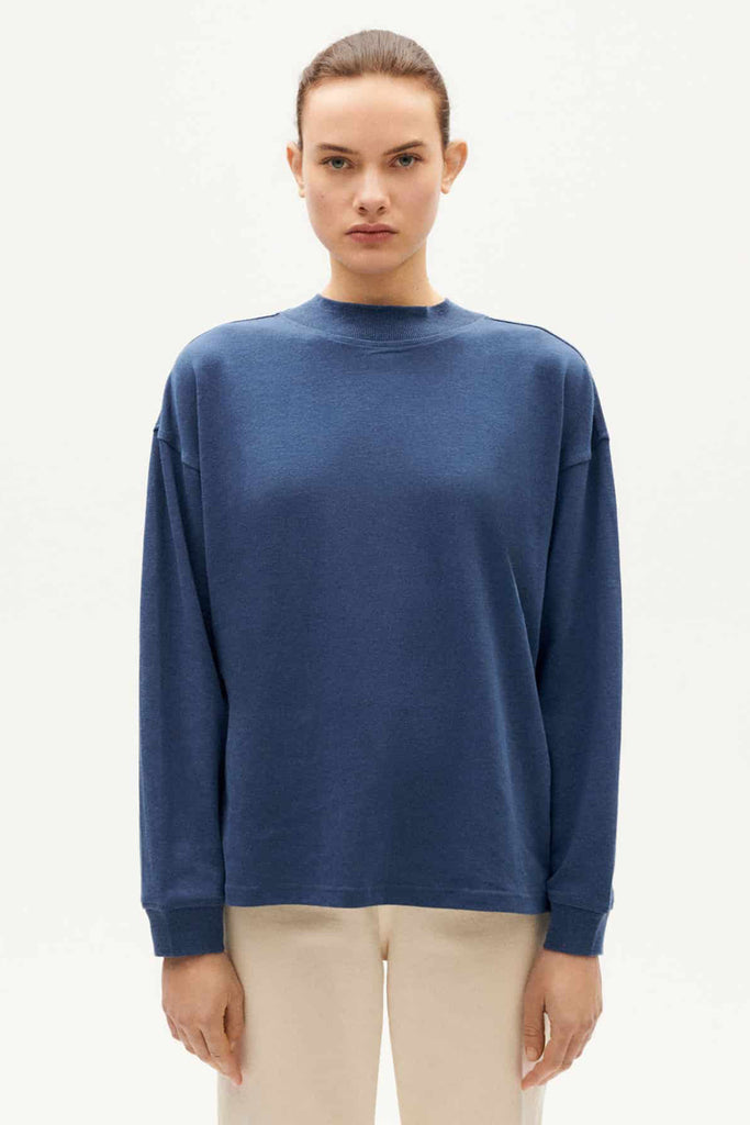 Freire Hemp Long Sleeve in Dark Heritage Blue