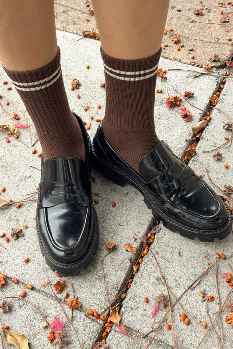 Striped Socks in Wood