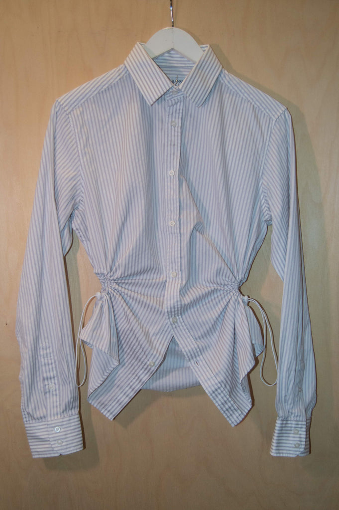 Bungee Shirt in White with Lilac Stripes XS/S