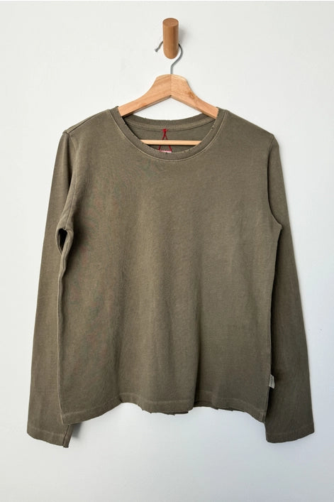 Every Day Long Sleeve Top in Army Green