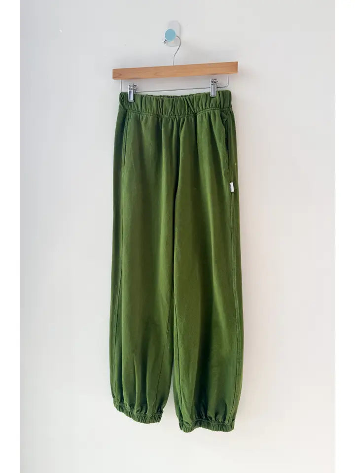 Balloon Pants in Collard Green