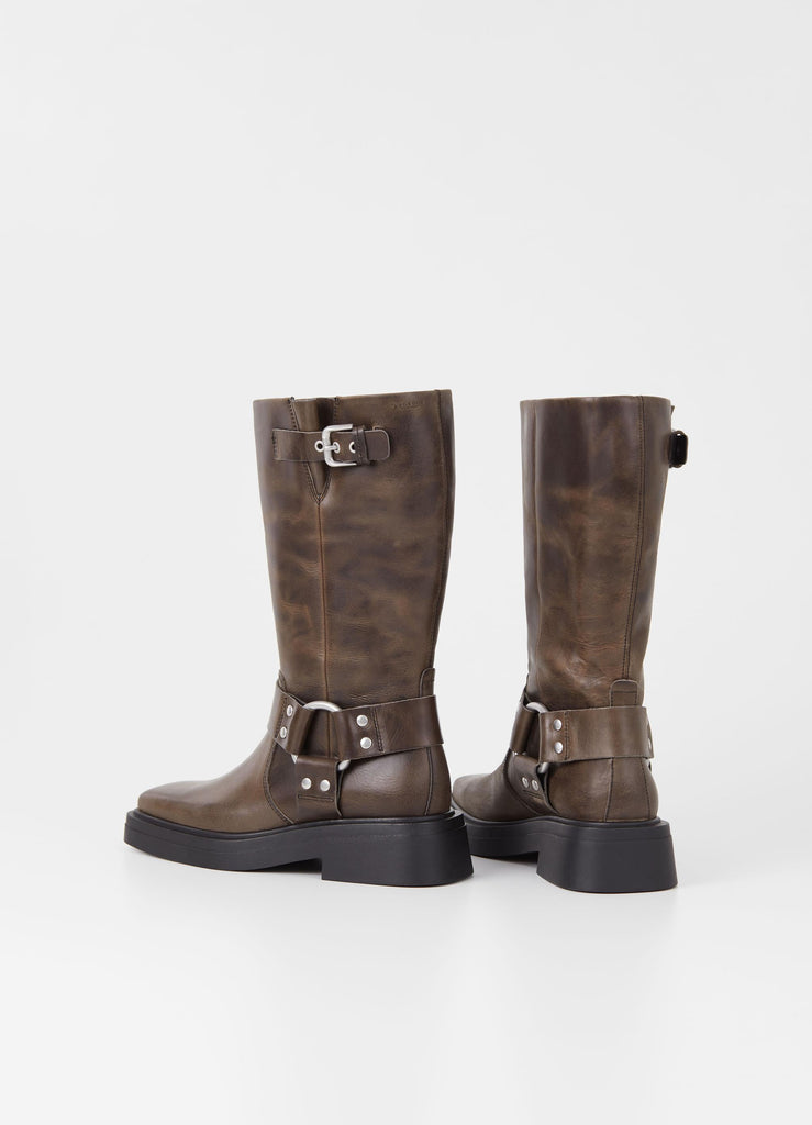Eyra Moto Boots in Mud Brown