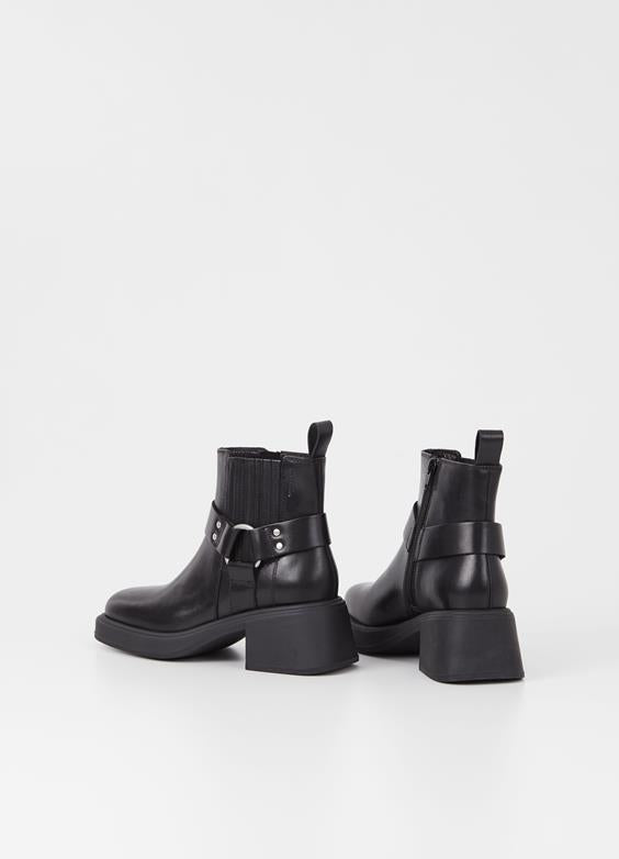 Dorah Buckle Harness Boots in Black