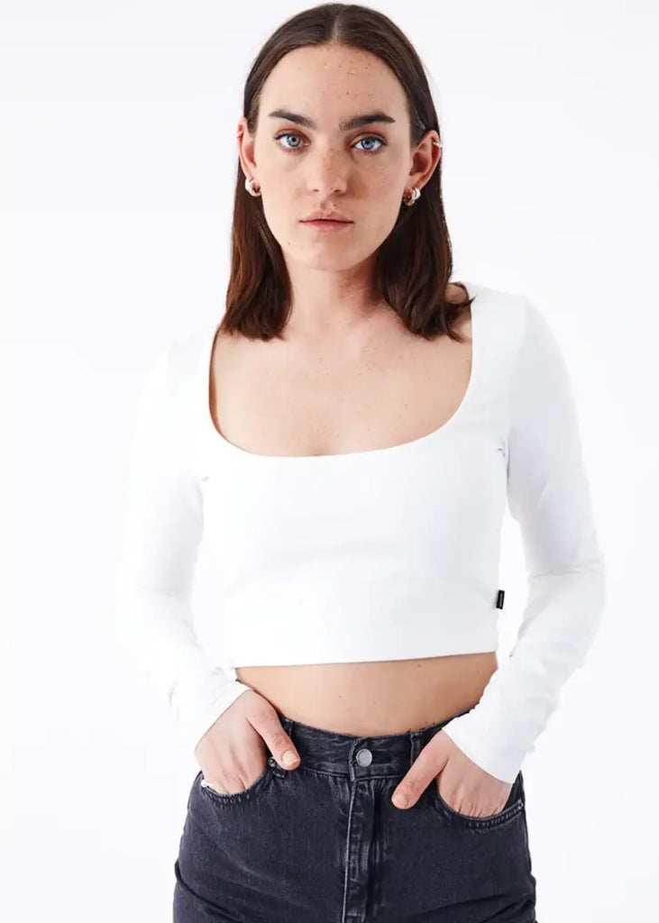 Jane Long Sleeve Top in Off White