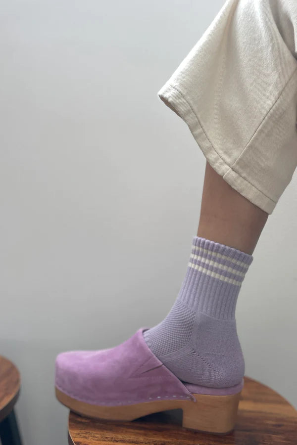 Short Striped Socks in Iris
