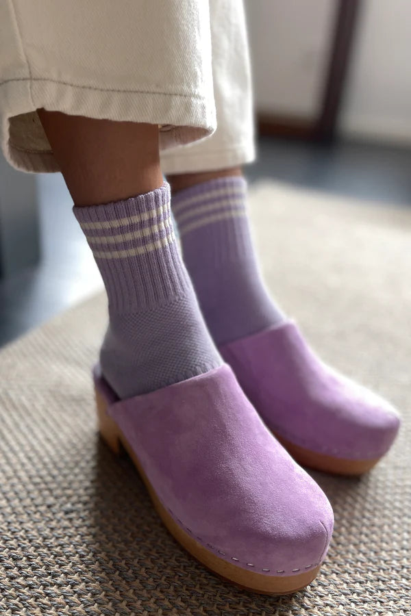 Short Striped Socks in Iris